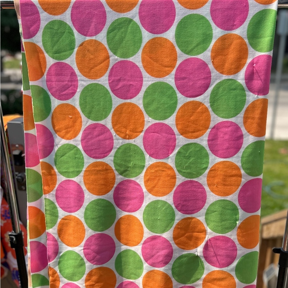Retro Colorful Polka Dot Fabric